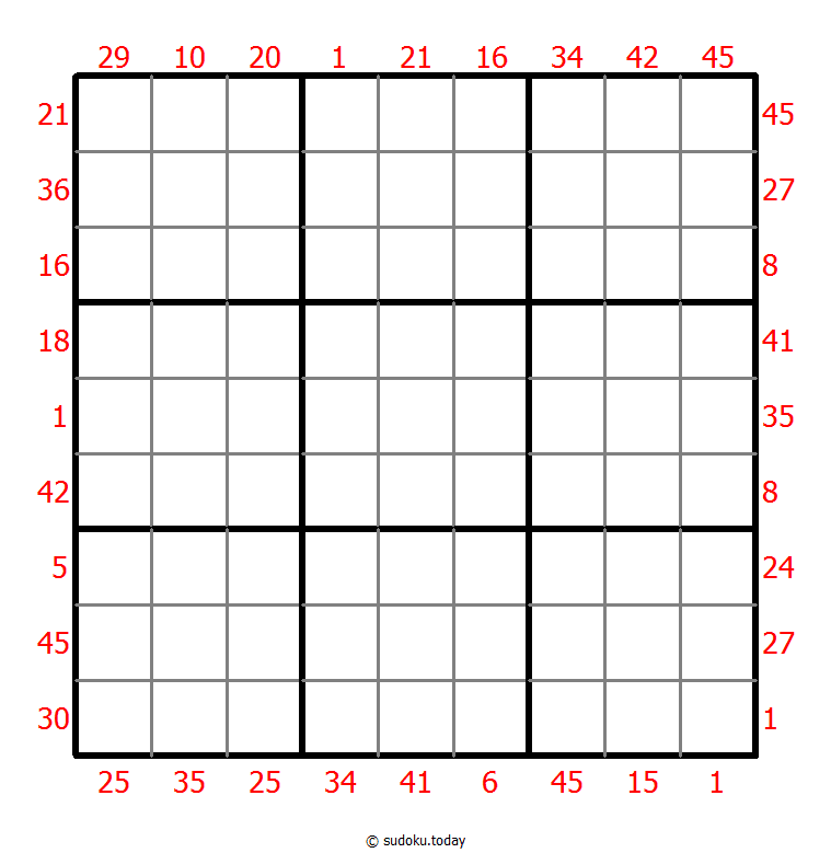 X Sums Sudoku