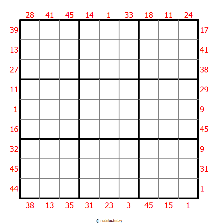 X Sums Sudoku
