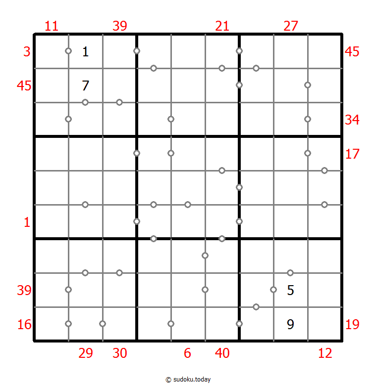 Hybrid Sudoku ( X Sums + Consecutive )