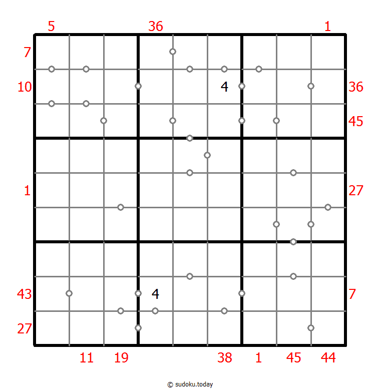 Hybrid Sudoku ( X Sums + Consecutive )