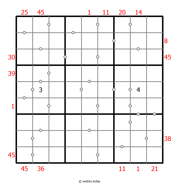 Hybrid Sudoku ( X Sums + Consecutive )