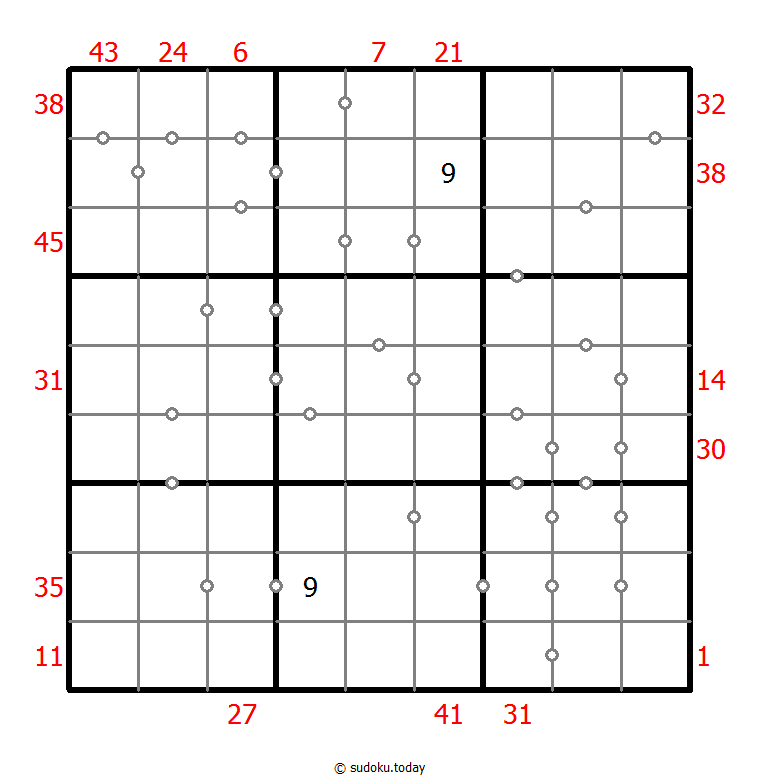 Hybrid Sudoku ( X Sums + Consecutive )