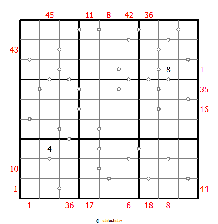 Hybrid Sudoku ( X Sums + Consecutive )