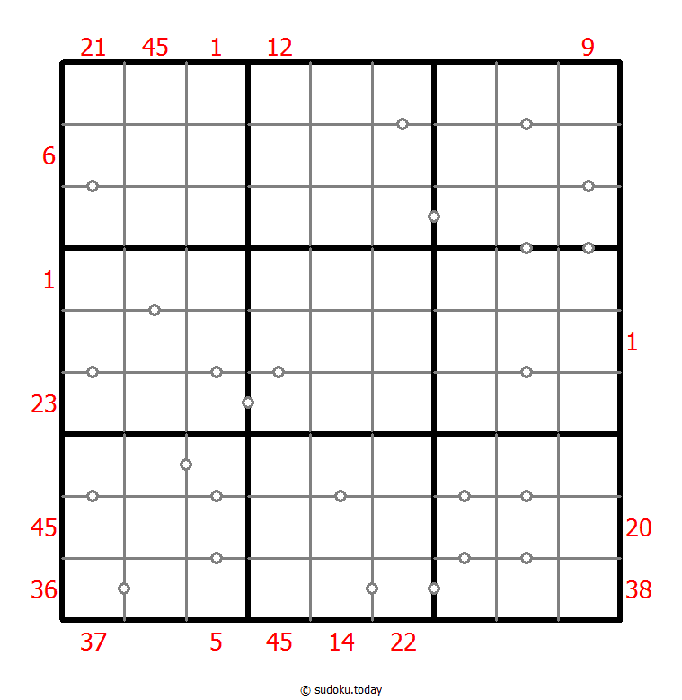 Hybrid Sudoku ( X Sums + Consecutive ) 4-June-2023