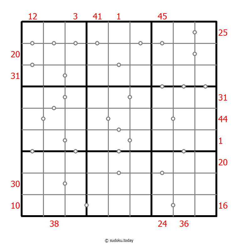 Hybrid Sudoku ( X Sums + Consecutive )