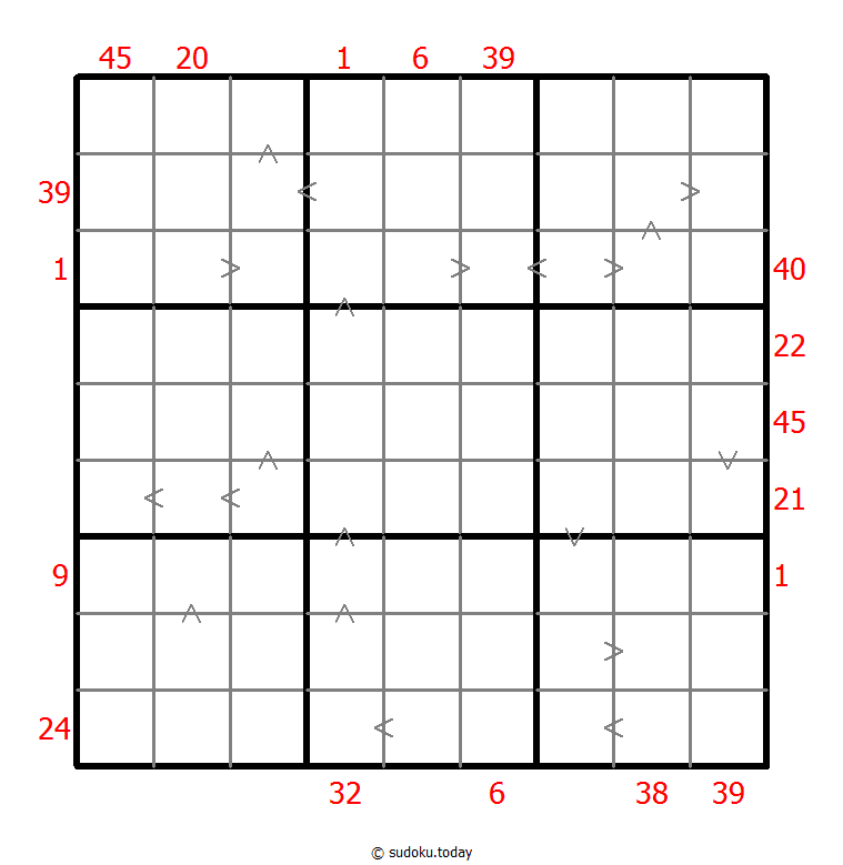Sudoku hybride (XSum+relation de taille)