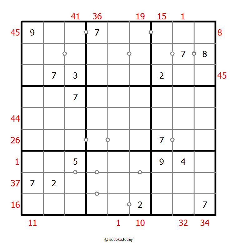 Hybrid Sudoku ( X Sums + Consecutive )