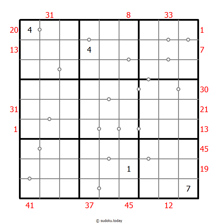 Hybrid Sudoku ( X Sums + Consecutive )