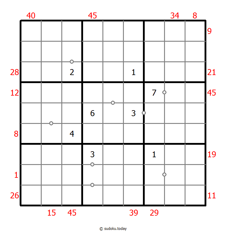 Hybrid Sudoku ( X Sums + Consecutive ) 18 noviembre 2025