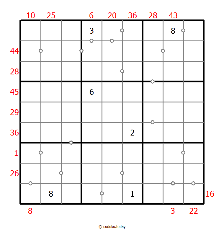Hybrid Sudoku ( X Sums + Consecutive ) 16 diciembre 2025