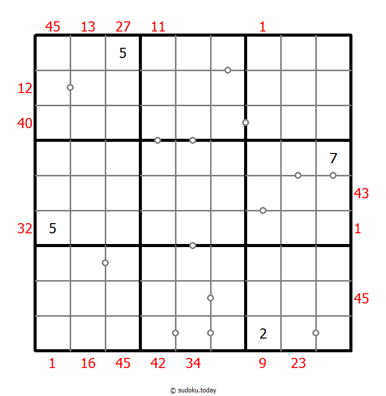 Hybrid Sudoku ( X Sums + Consecutive )