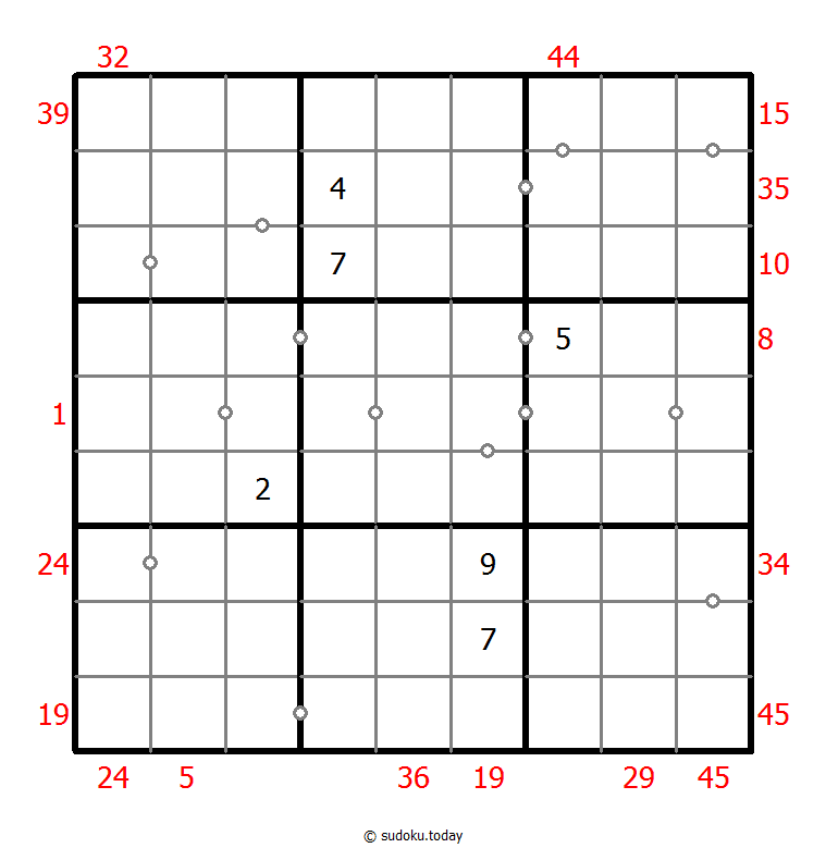 Hybrid Sudoku ( X Sums + Consecutive )