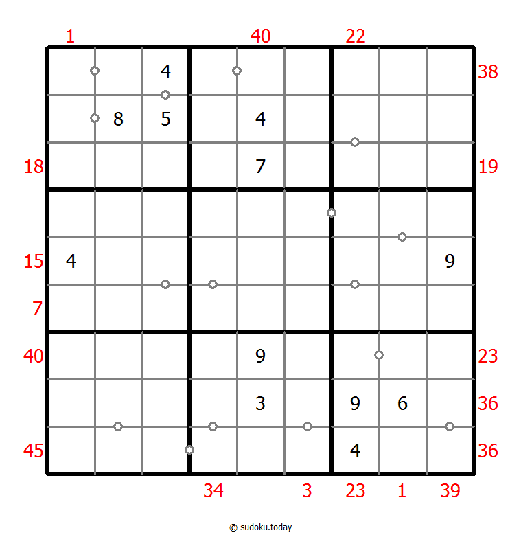 Hybrid Sudoku ( X Sums + Consecutive ) 05 enero 2026