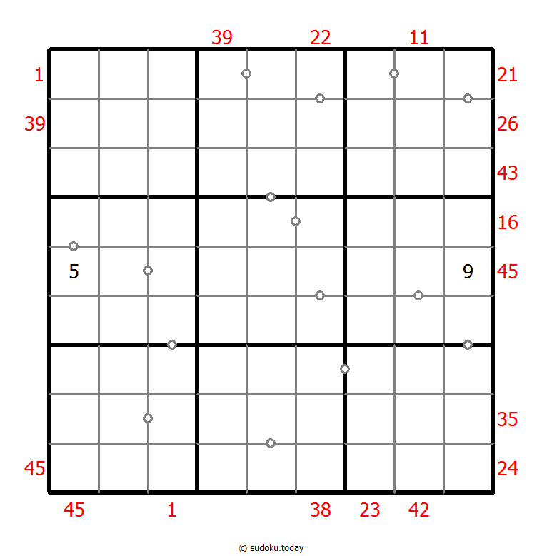 Hybrid Sudoku ( X Sums + Consecutive )