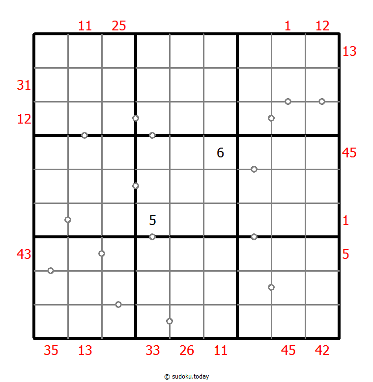 Hybrid Sudoku ( X Sums + Consecutive )