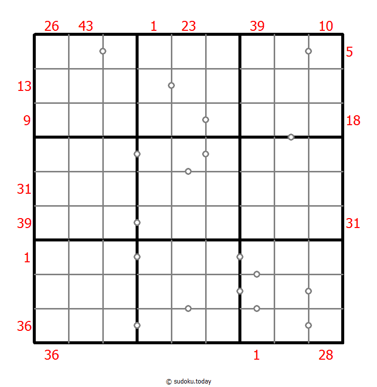 Hybrid Sudoku ( X Sums + Consecutive ) 26 enero 2026