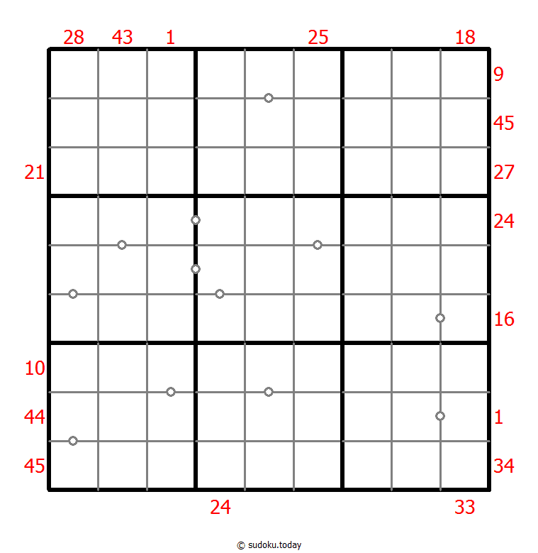 Hybrid Sudoku ( X Sums + Consecutive ) 7-December-2021