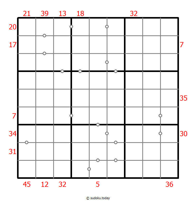 Hybrid Sudoku ( X Sums + Consecutive ) 15-May-2021