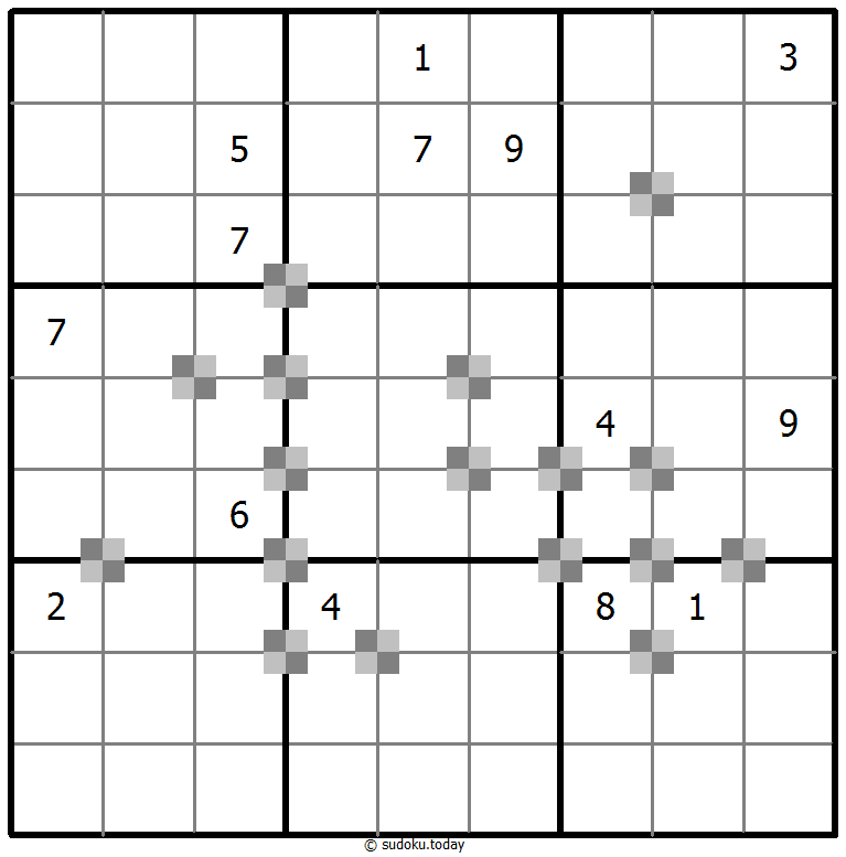 Sudoku Kue Dua Warna #65431