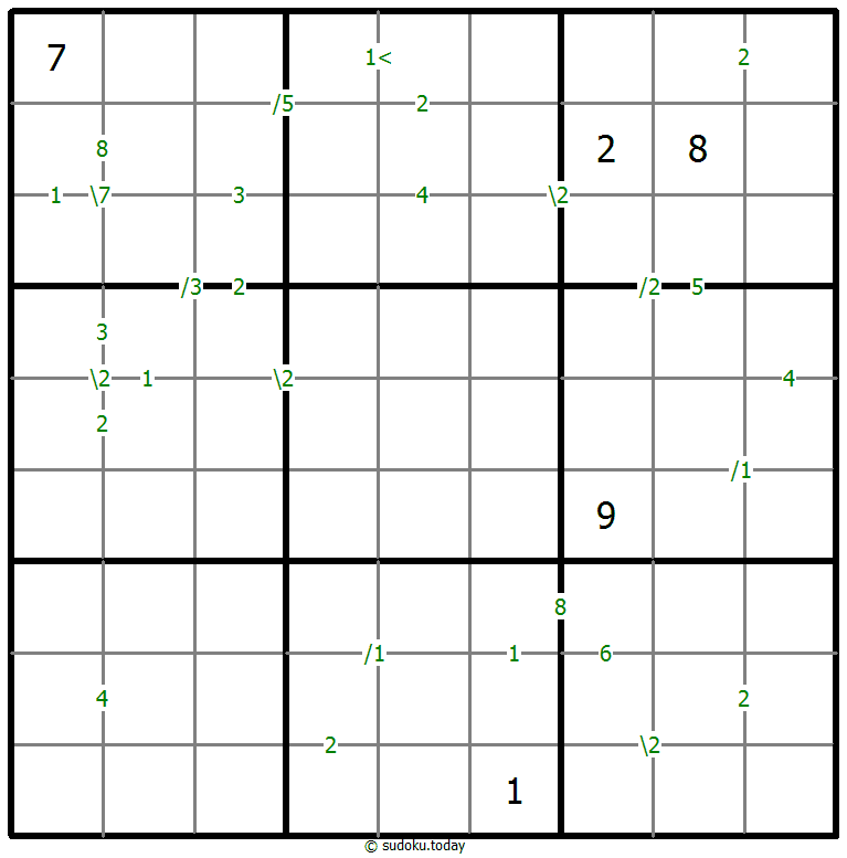 Differences Sudoku 21-October-2020