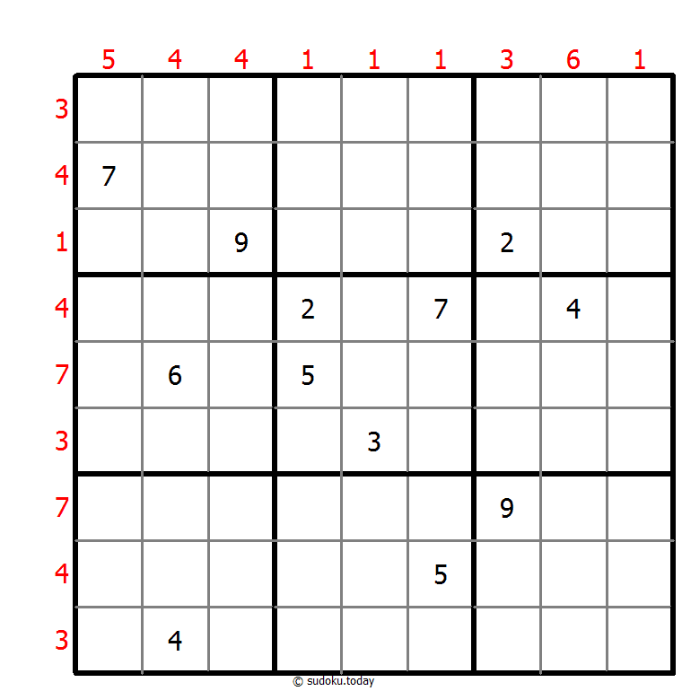 Sudoku Selisih Tepi 27 October 2025