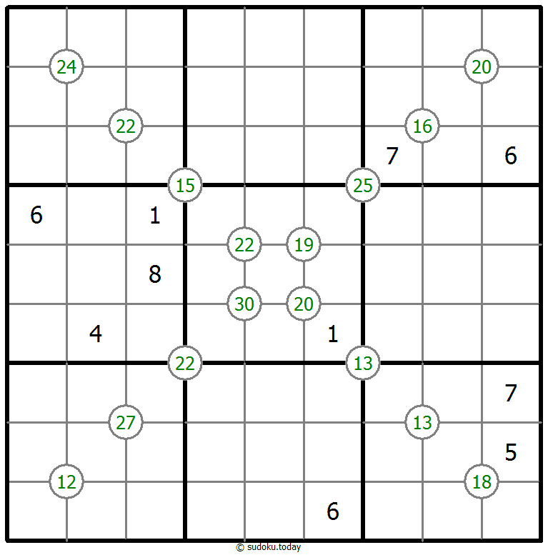 네 숫자 합 수독 #64334