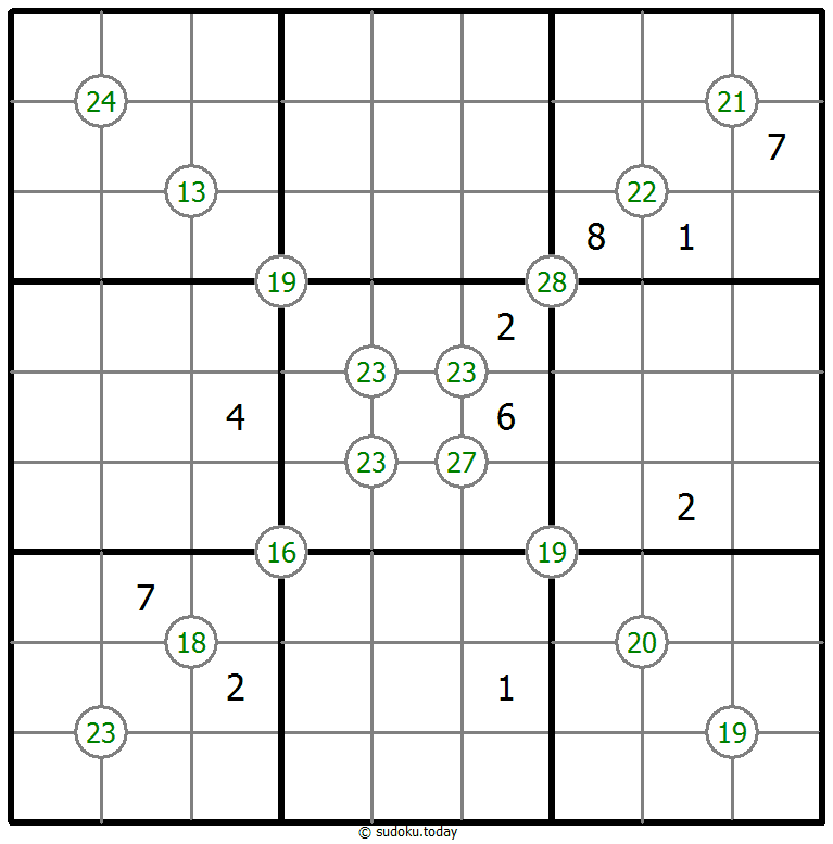 네 숫자 합 수독 #64343