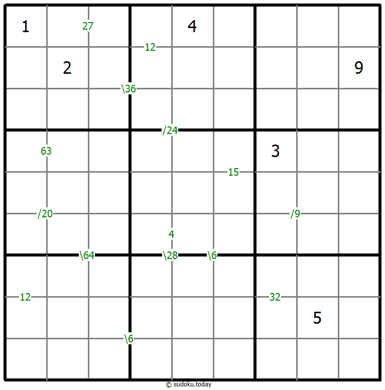 Products Sudoku 3-January-2021