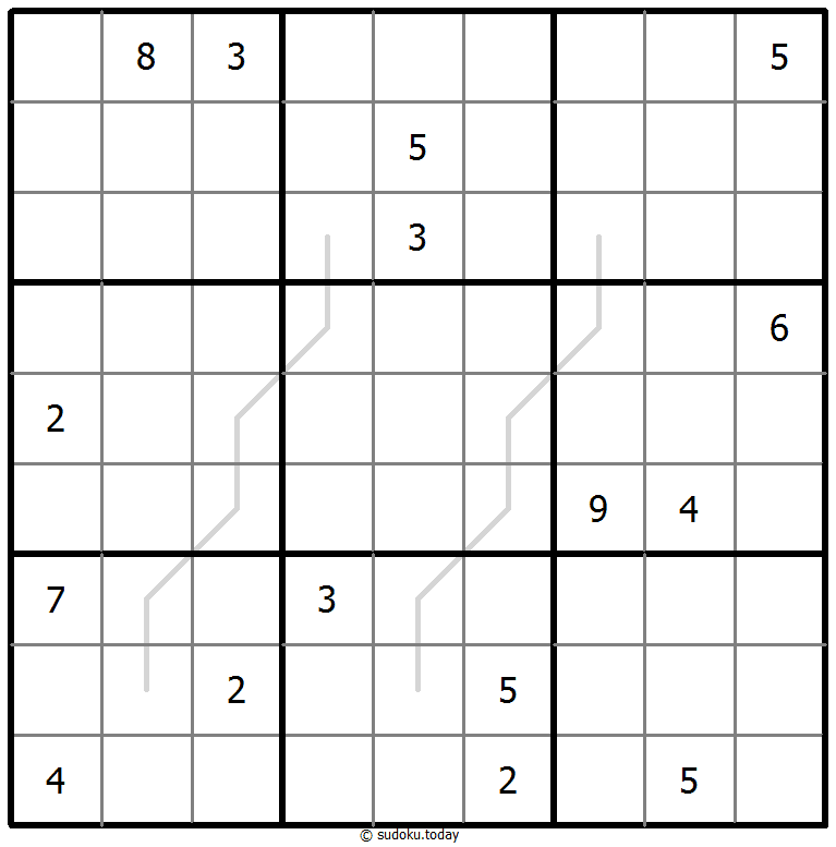 Sudoku Croissant #67518
