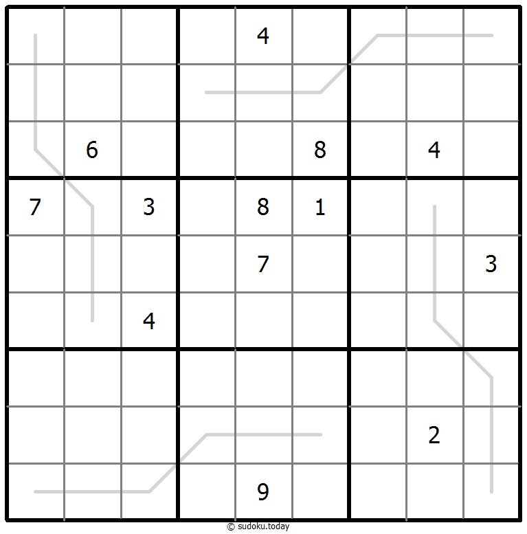 Palindrom Sudoku bulmaca örneği