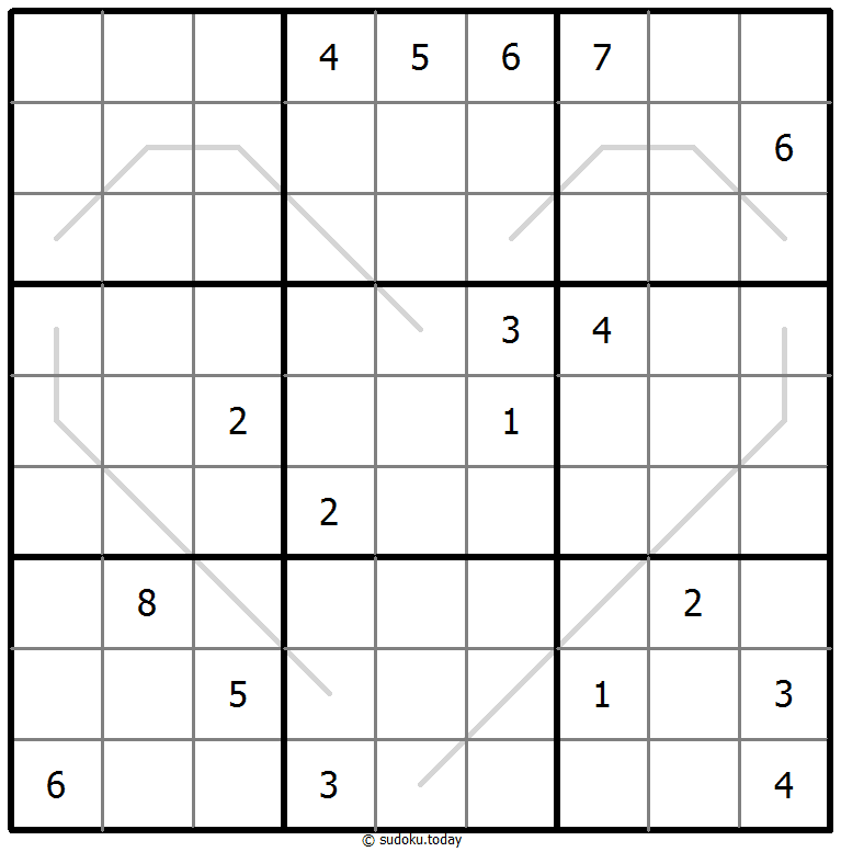 Sudoku lignes pair-impair exemple de puzzle
