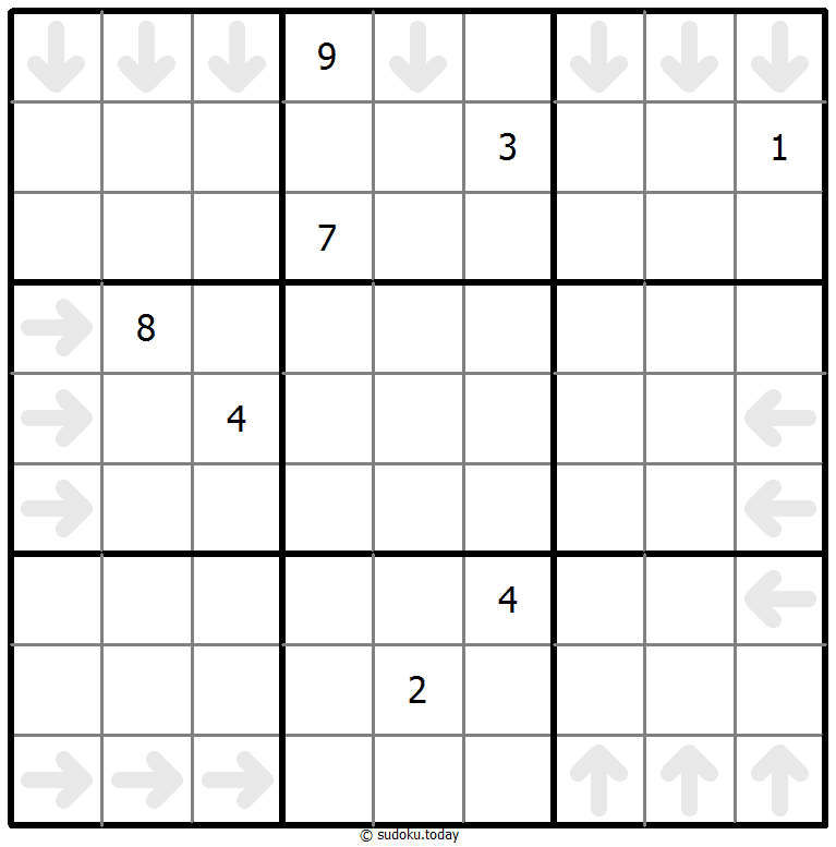 Sudoku da Busca do 9 exemplo de puzzle