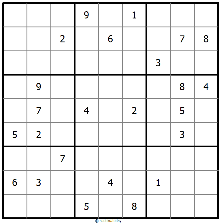 Sudoku Clássico Dia 01 de Novembro de 2025