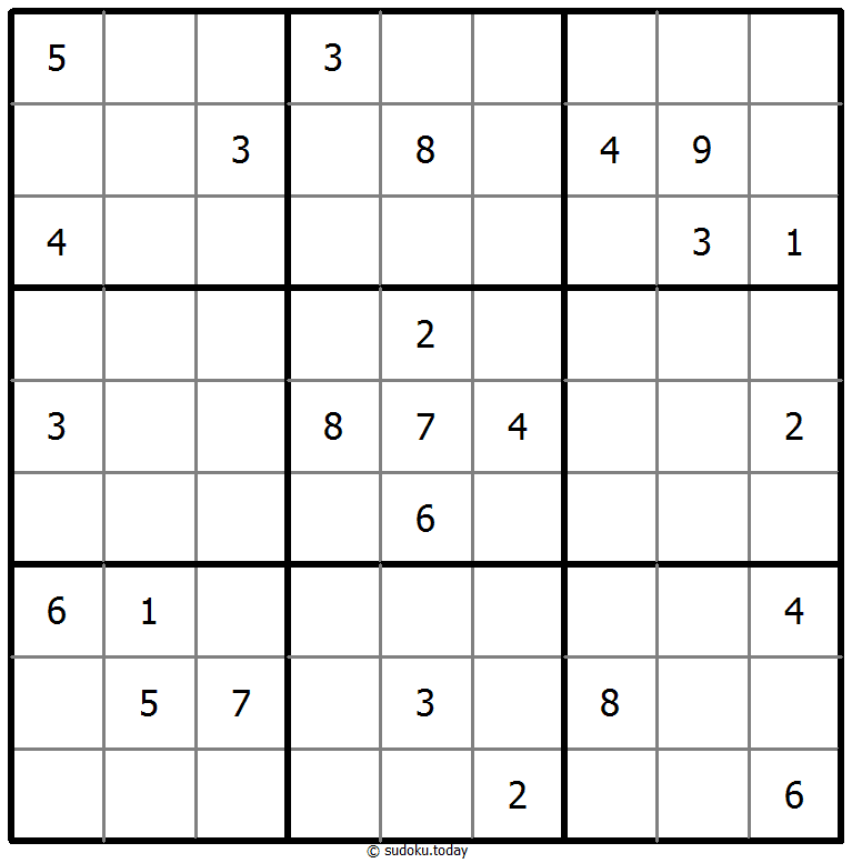 Klassieke Sudoku 05 November 2025