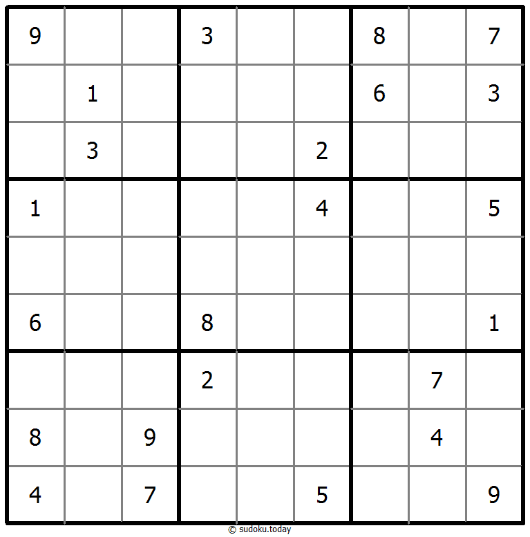 Sudoku classique le 29 Octobre, 2025