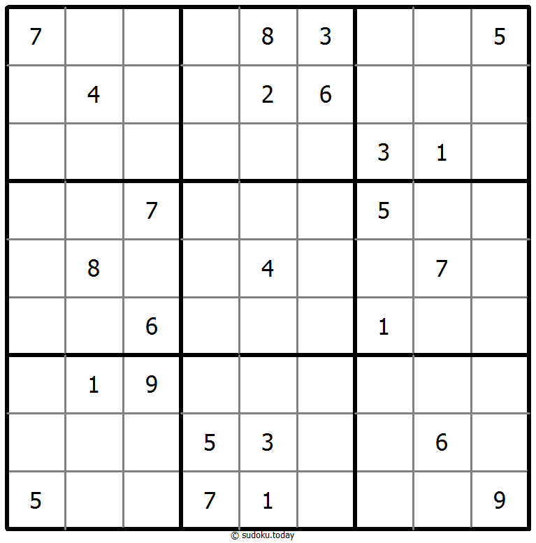 Classic Sudoku 27 October 2025