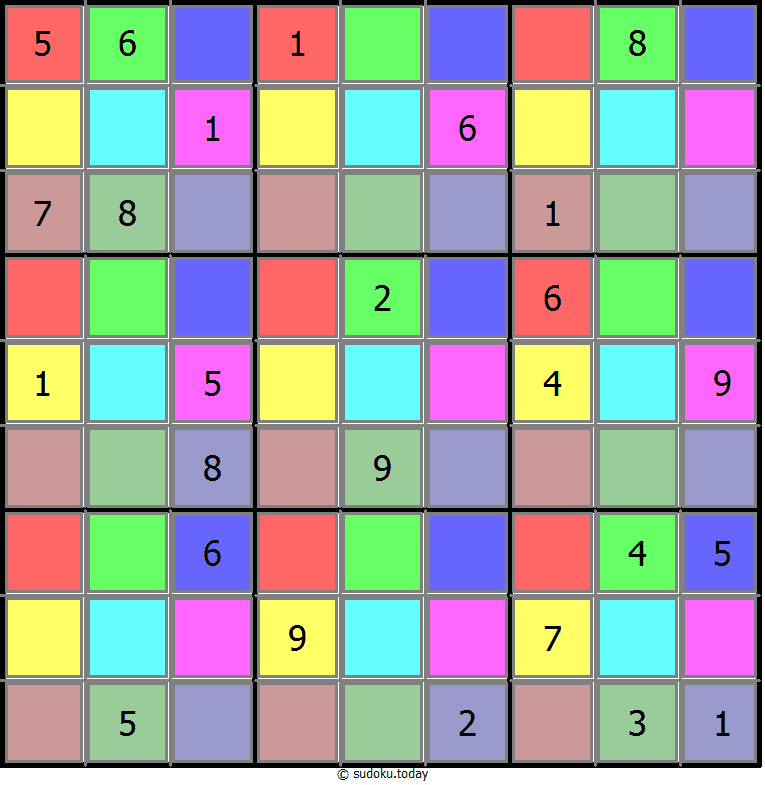 Color Sudoku 1-August-2020