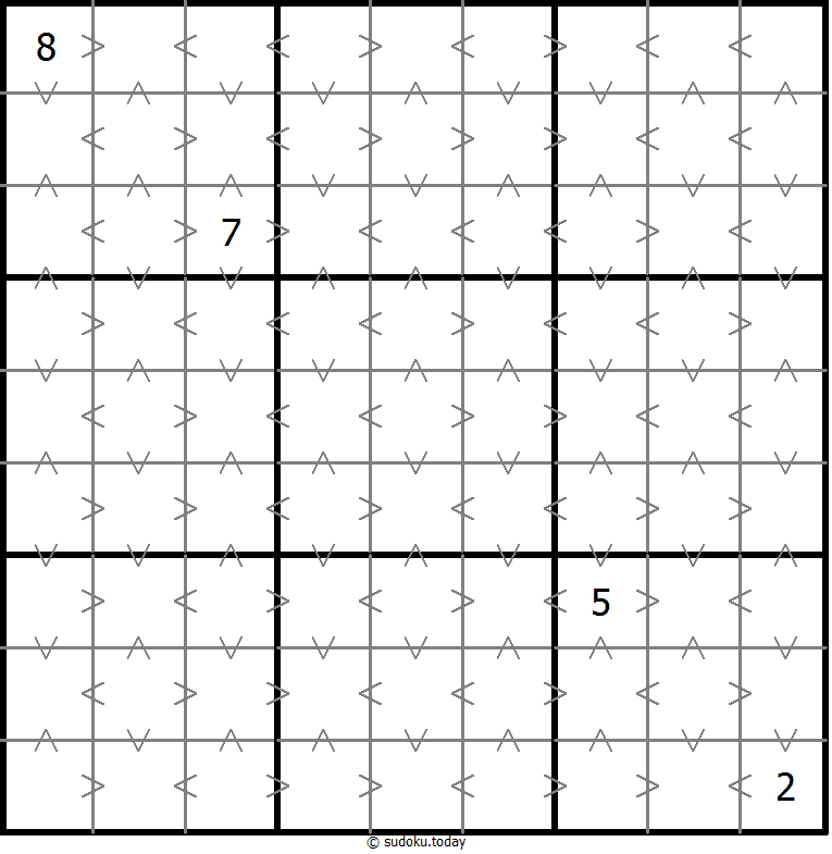 Greater Than Sudoku 6-August-2020