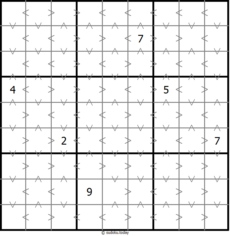 Greater Than Sudoku 01 November 2025