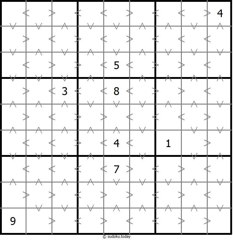 Sudoku de Comparação de Números
