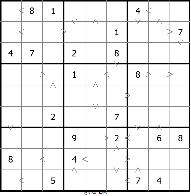 Greater Than Sudoku 8-July-2020
