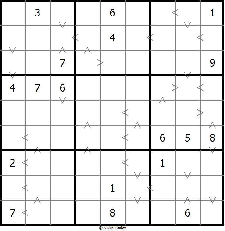 Greater Than Sudoku 6-July-2020