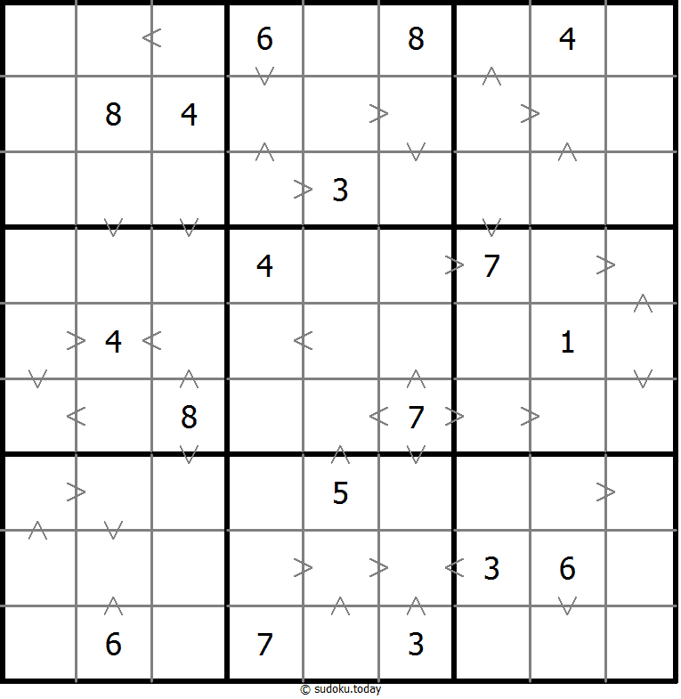 Greater Than Sudoku 7-July-2020
