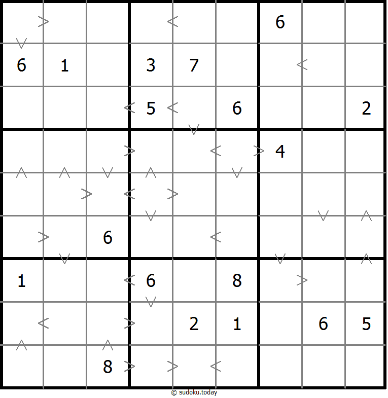 Greater Than Sudoku 13-January-2023