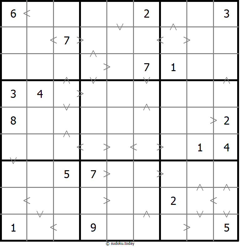 Greater Than Sudoku 3-July-2021