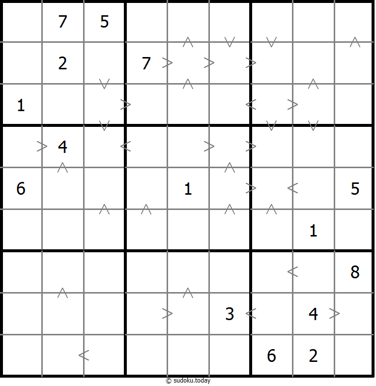 Greater Than Sudoku 16-September-2021