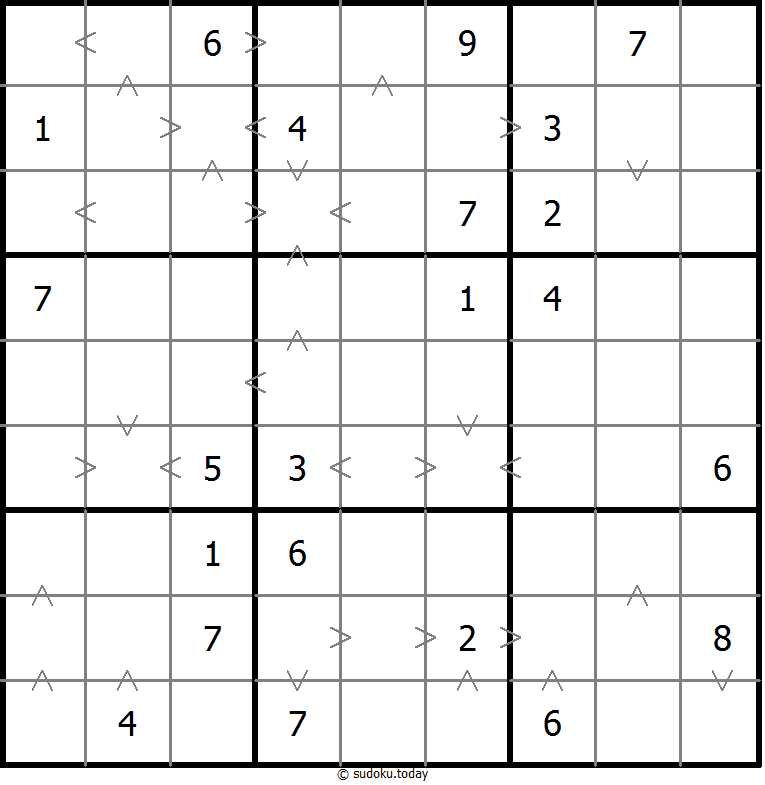 Greater Than Sudoku 04 November 2025