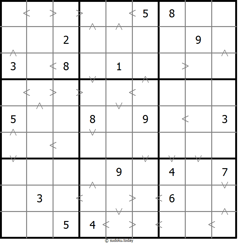 Greater Than Sudoku 25 December 2025