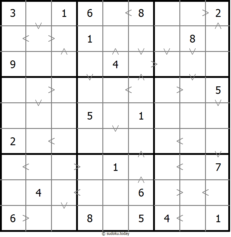 Greater Than Sudoku 19-October-2020