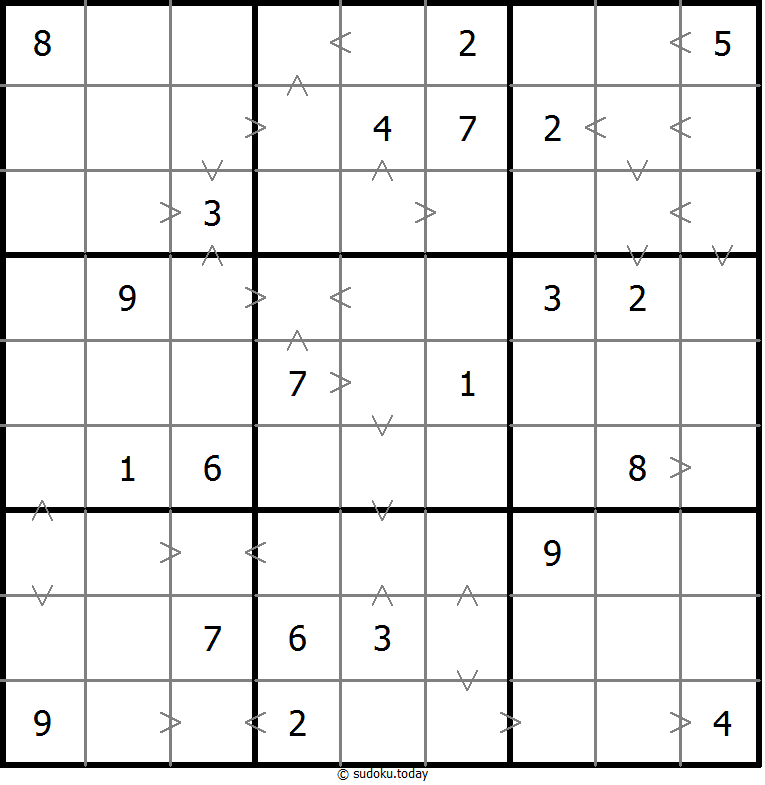 Greater Than Sudoku 12-July-2020